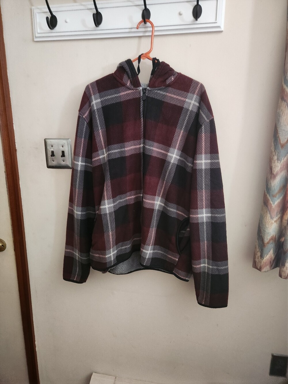 🎉 Mens Fuzzy Plaid Jacket